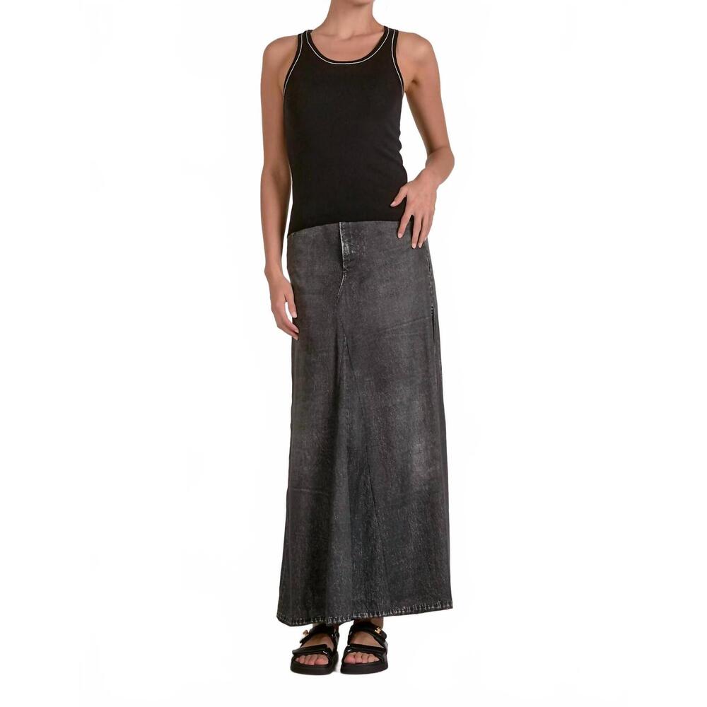 NEW ELAN women's lara contrast knit tank top in black